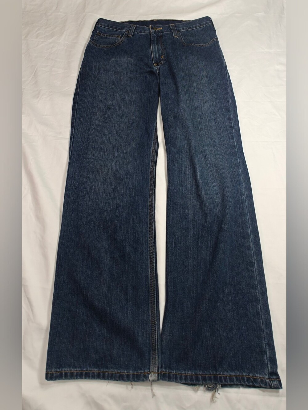 Carhartt Dark Blue Wide-Leg Jeans